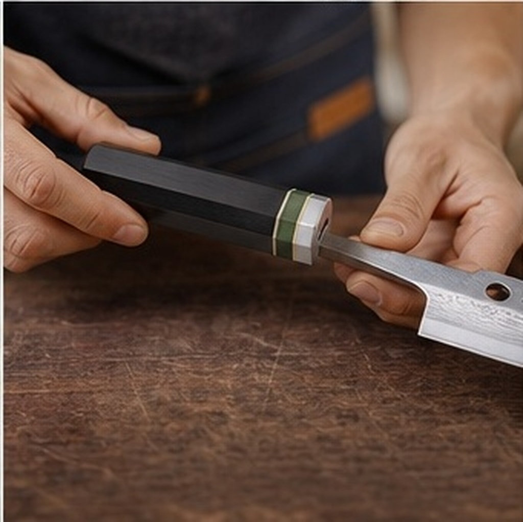 Japanese Knife - Vervangende handgreep voor keukenmessen van ebbenhout,