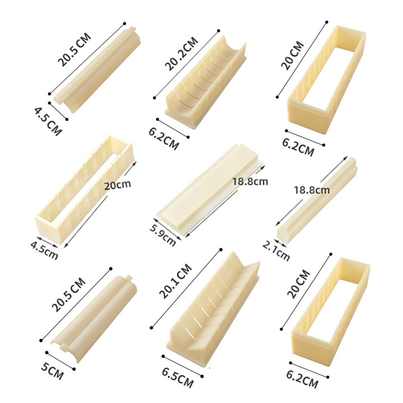 Sushi Making Kit - 3 stks/set Vierkante Hartvormige Sushi Maken
